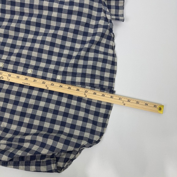 J.Crew Mens Navy Blue White Gingham Check Button Down Shirt Long Sleeve L - Picture 8 of 10